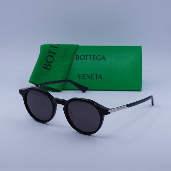 Bottega Veneta BV1260S 005 Round Sunglasses - Black/Grey - Picture 5 of 10
